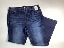 Terra Sky High Rise Bootcut Dark Denim Jeans, 16W NEW
