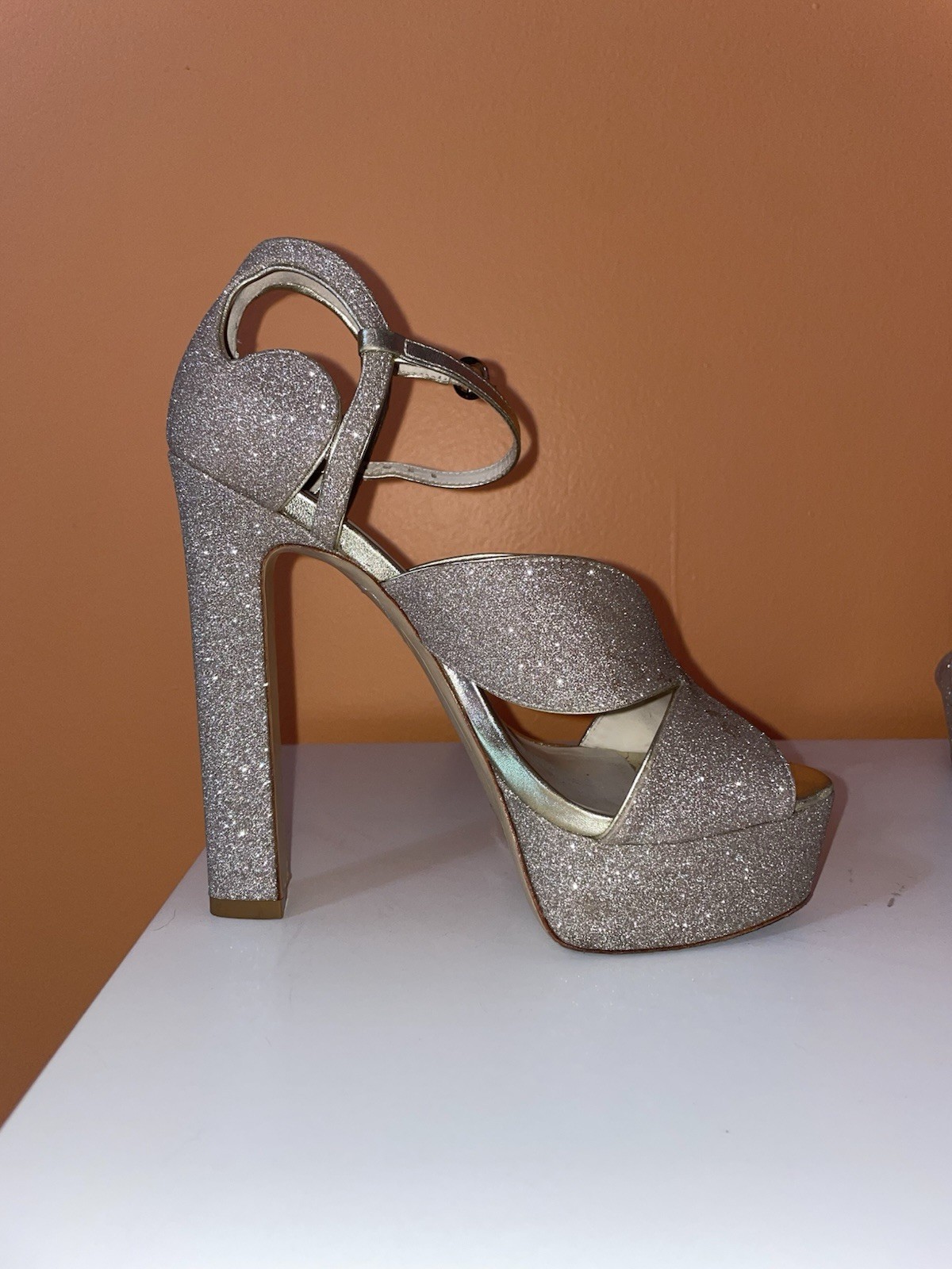 Sofia Webster gold Rita platform heels Women’s 8 … - image 6