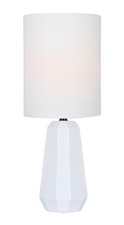 Lite Source Mini Table LAMP, White Ceramic/Wh...