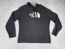 The North Face Hoodie Womens Large Black Pullover Half Dome Logo Sweatshirt