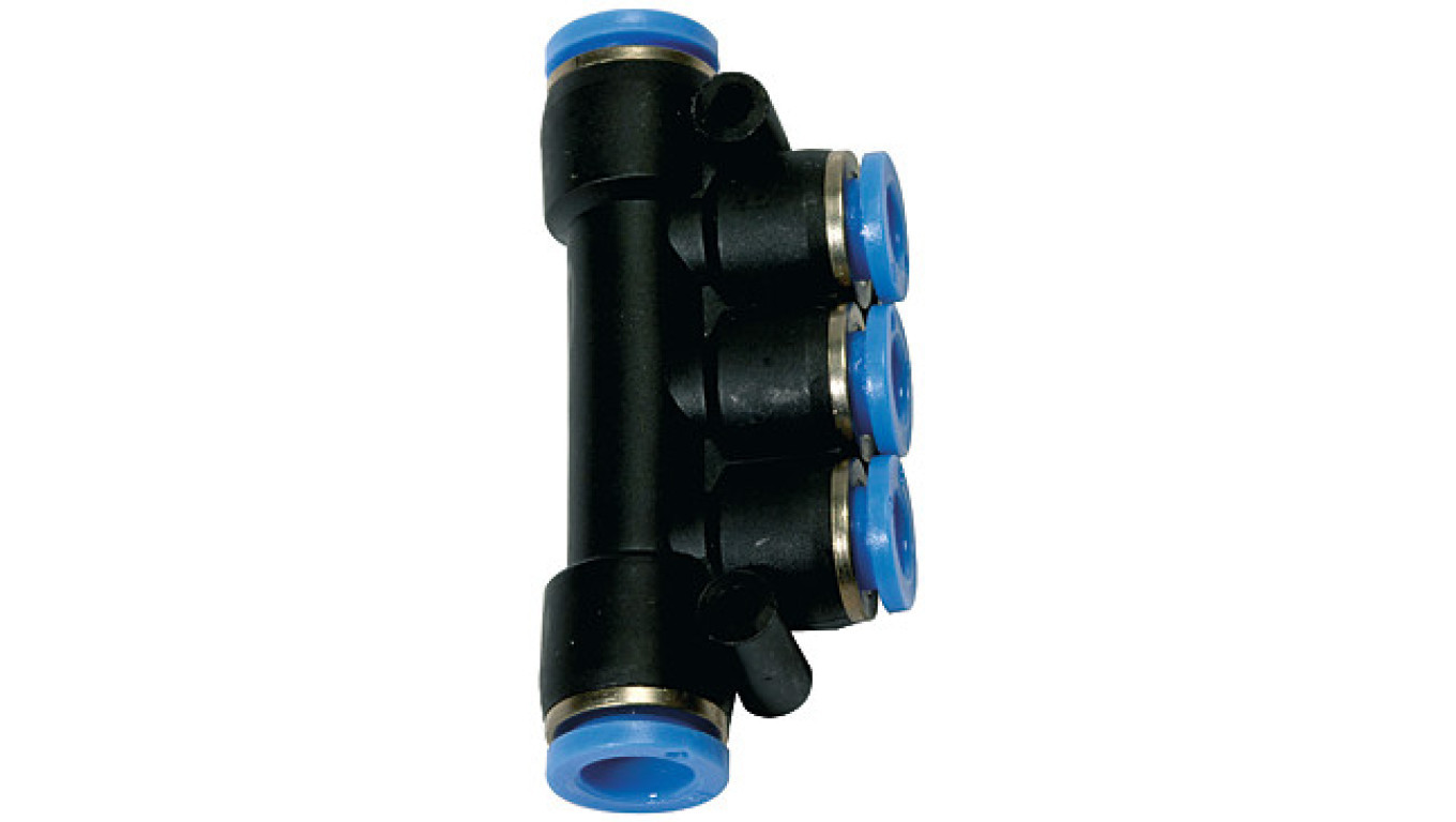Multi-segment plastic reducing plug-in distributor 2x8, 3x4, 146.0804