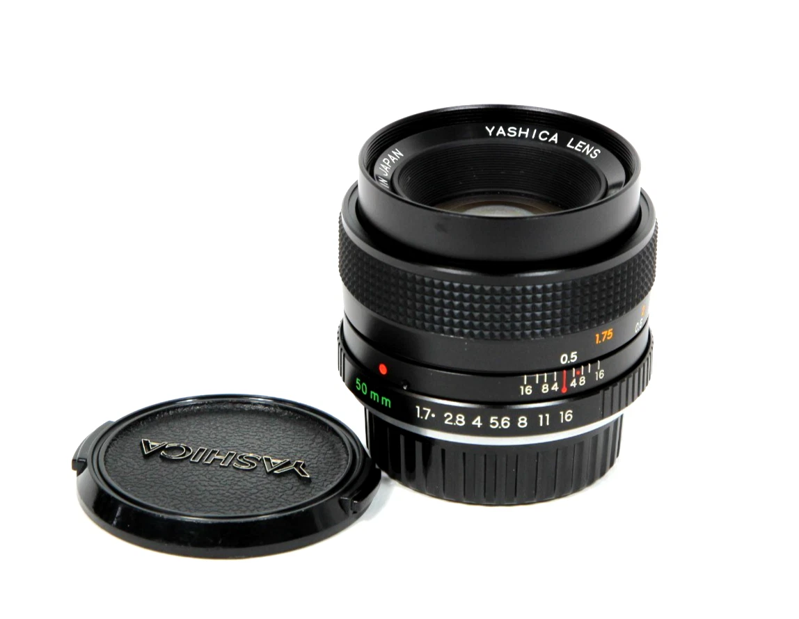 Yashica Camera Lenses 50mm Focal f/1.7 Maximum Aperture for sale