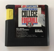Bill Walsh College Football (Sega Genesis, 1993) EA Sports - Cartridge - Tested