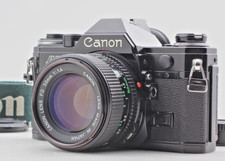 Near MINT Canon AE-1 Black 35mm Film Camera New FD NFD 50mm f/1.4 Lens JAPAN