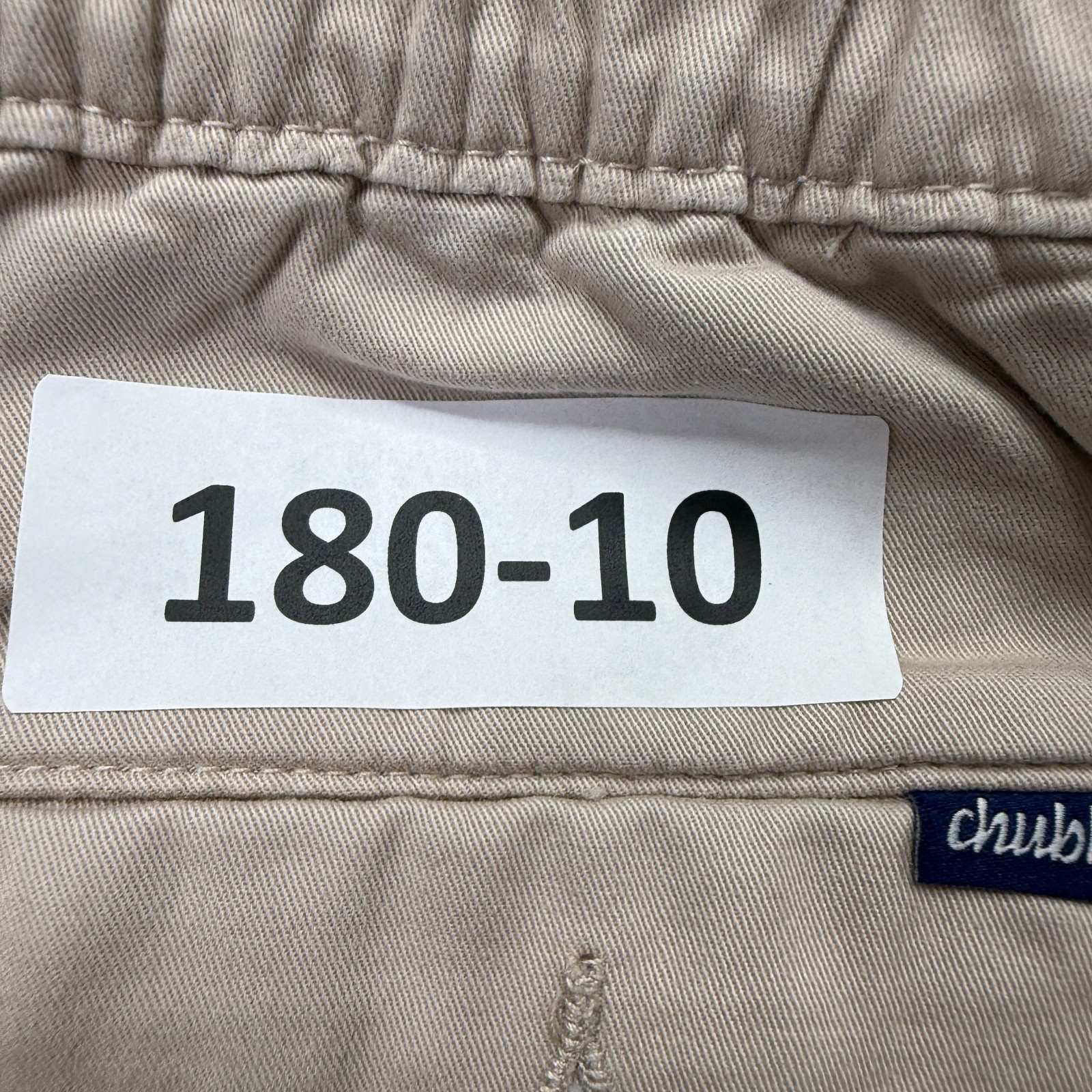 Chubbies Staples Shorts Men L Beige Khaki 5.5" Elastic Regular Fit Stretch b180