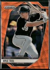 2025 Panini Prizm Kyle Teel Orange Wave Prizm /49 White Sox