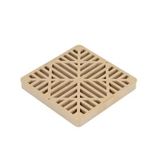 9 In. Square Catch Basin Drain Grate, Sand Plastic