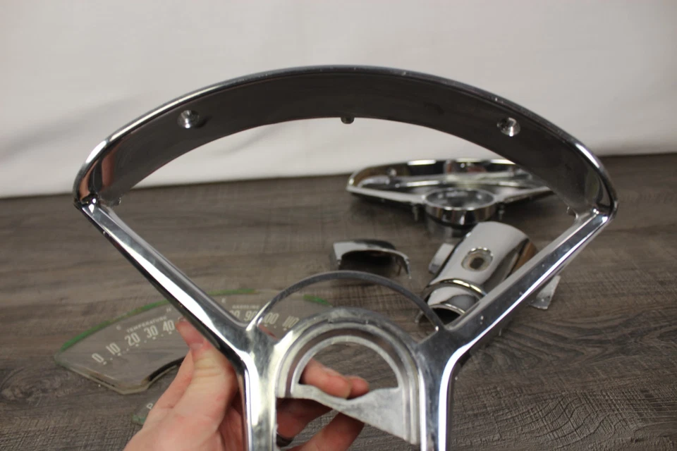 Parts 1955 1956 CHEVROLET CHEVY BEL AIR DASH SPEAKER Speedometer GRILL BEZEL - Image 2 of 4