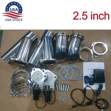 2.5''inch Electric Exhaust Valve Y Pipe Dual Control Motor Kit W/Remote Switch