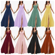 V-Ausschnitt Brautjungfernkleider Damen Formelle Abendkleider Festliche Kleider