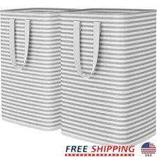 Freestanding Laundry Hamper 80L Large Collapsible Waterproof Storage Basket Set