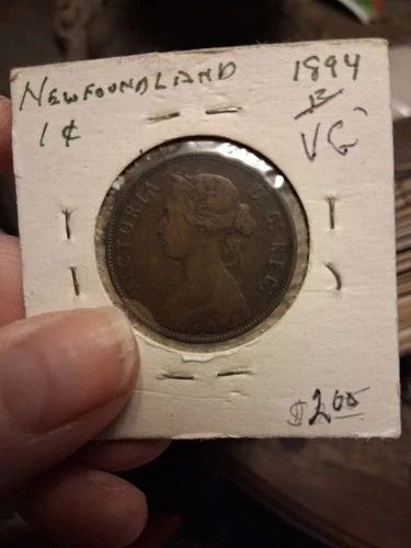 A Nice NEWFOUNDLAND 1894 LARGE CENT BRONZE KM# 1 NICE QUALITY