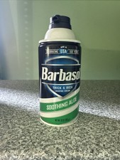 Barbasol Thick Rich Shaving Cream Soothing Aloe Scent 10 oz