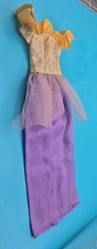 Barbie bambola vintage vestito da festa vestito principessa rosso viola con oro