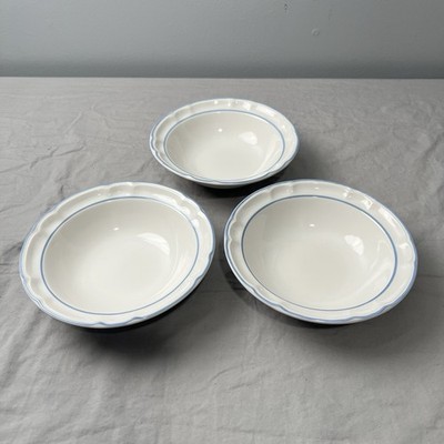 3 HEARTHSIDE Floral Expressions Stoneware Fruit/Dessert Bowls, Mexico