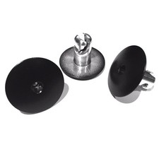 Black QTR Turn Hex DZUS Button Fasteners - 550 O/S Dome 50pk