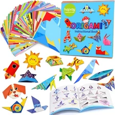 Origami Kit for Kids Ages 5-8 8-12, with Guiding Book, 98 Sheets Paper with 4...