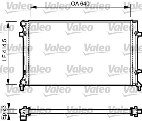 KÜHLER WASSERKÜHLER MOTORKÜHLER VALEO 734332 A FÜR VW CADDY III,GOLF VI - Bild 2 von 4