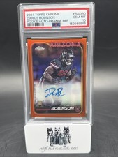 Darius Robinson (RC) 2024 Topps Chrome -Rookie Autographs Orange Ref. /25 PSA 10
