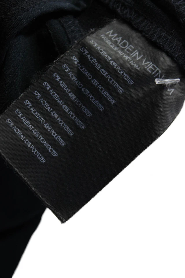 Pantalones para mujer Club Monaco cierre gancho cinturón pierna recta negros talla 0 Foto 4 de 4