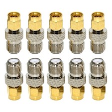 Durability Metal SMA Male to F Female RF Coaxial Adapter Straight Connector