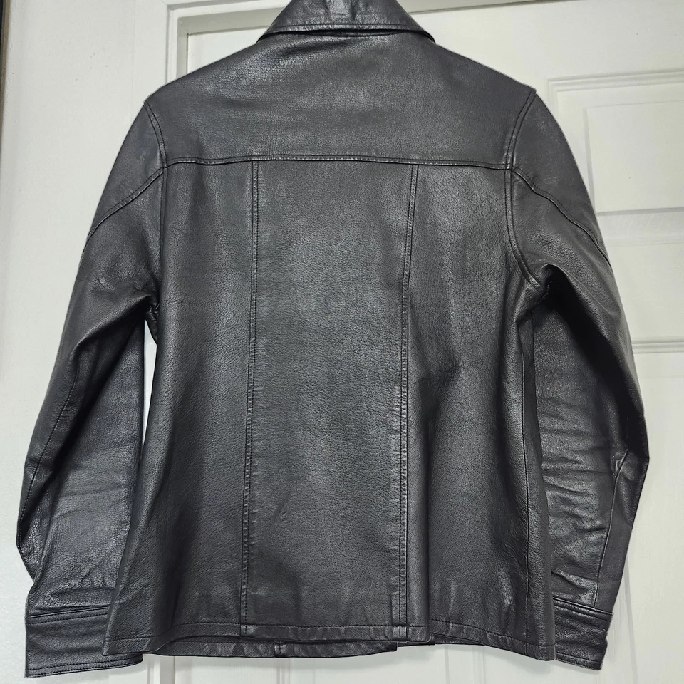 Vintage Y2K The OUTER  EDGE Leather Women’s M Black Jacket Soft Textured Leather - Image 4 of 4