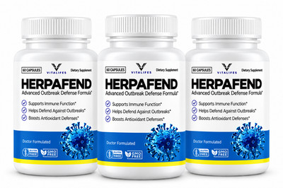 (3 Pack) Herpafend Advanced Formula Skin Health, Herpa Fend Pills (60 Capsules)