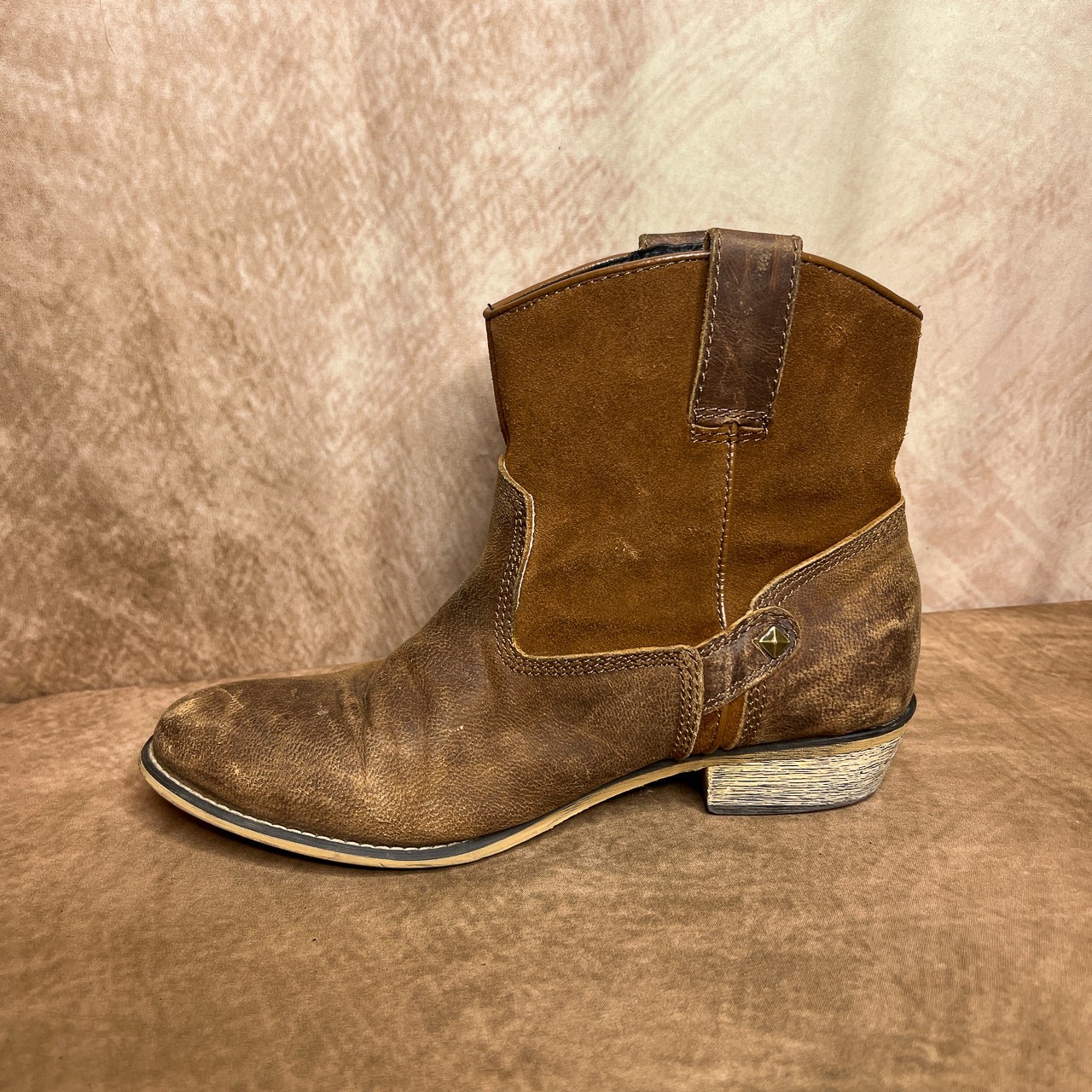 Sterling River Patchwork Suede Leather Ankle Boot… - image 7