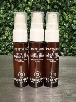 Youth To The People Vitamin C Caffeine Eye Serum Brighten Firm Bundle Of 3/8ml