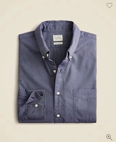 J. Crew Slim Secret Wash Baumwoll Popeline Hemd Montclair Navy Blau Gr. S Neu mit Etikett - Bild 1 von 13