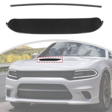 Carbon Hood Center Grille Scoop Cover Trim Accessories For Dodge Charger 2015-23