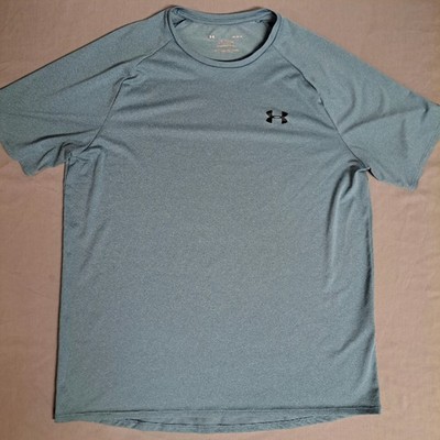 Under Armour Teal/Turquiose Athletic Shirt Men Tech Tee Crew Neck Sz. Large