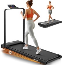 Upgrade Walking Pad Folding Treadmill with 12 Incline with Handle Bar Treadmill