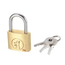 Mini Size Security Brass Door Lock Padlock with 3 Key