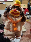 vtg Cabbage Patch Kids Circus Clown Girl Doll Hm11 Brown Poodle hair Violet Eyes