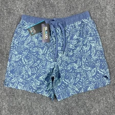 Salt Life Tropical Break Board Shorts SLX-QD Bathing Suit Mens Large Blue NWT