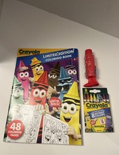 Crayola Ltd. Ed. 48 Page Coloring Bk with 8Pk Crayons  Sharpener Orange Red