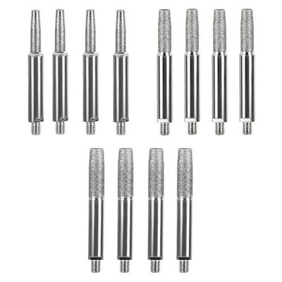 12x Chainsaw Sharpener Sharpening Burr Grinding Stone Heads 5/32'' 3/16'' 7/32''