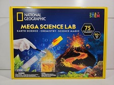 NATIONAL GEOGRAPHIC Mega Science Lab Kit for Kids - 75 Experimensts 90 Pcs NEW
