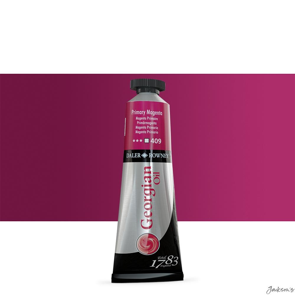 Daler-Rowney Georgian Oil Paint Tube PV23 38ml Primary Magenta For Artists