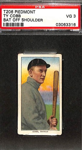 1909 T206  Ty Cobb Bat Off Shoulder PSA 3 VG 03063316 