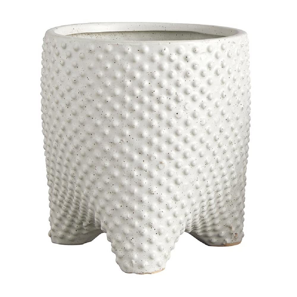 Textured Dots Ceramic Tripod Planter for Succulents and Small Plants