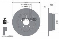2X Pagid Bremsscheibe 54009NC FüR Volvo S70 874 V70 1 875 876 850 854 855 C70