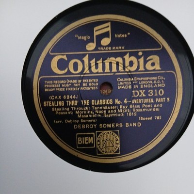 DEBROY SOMERS BAND Stealing Thro' The Classics No. 4 UK Columbia 78 record 1920s