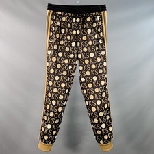 GUCCI x GEORGE KENNETH SCOTT Size S Black Beige Monogram Joggers Casual Pants