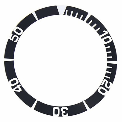 BEZEL INSERT FOR SEIKO 5 SEA URCHIN SNZ15K1, SNZF17 WATCH AUTOMATIC DIVER BLACK