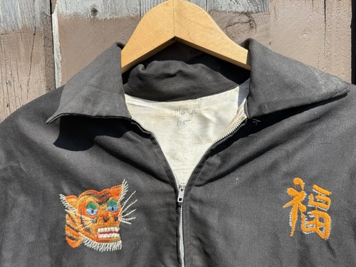 Vintage 60s Vietnam War Souvenir Jacket Pleiku 66-67 Stitched HTF - Picture 11 of 17