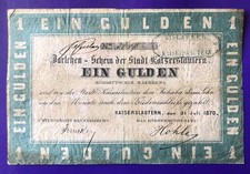 Kaiserslautern 1 gulden 31.7.1870 ze stemplem IISENWERK KAISERSLAUTERN, Erh IV