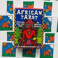 African Tarot Mini Karten-Set 78 Karten Hardcover Mit Begleitbuch