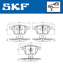Brake Pad Set, disc brake for VOLVO C30 C70 S40 V40 SKF VKBP 80272
